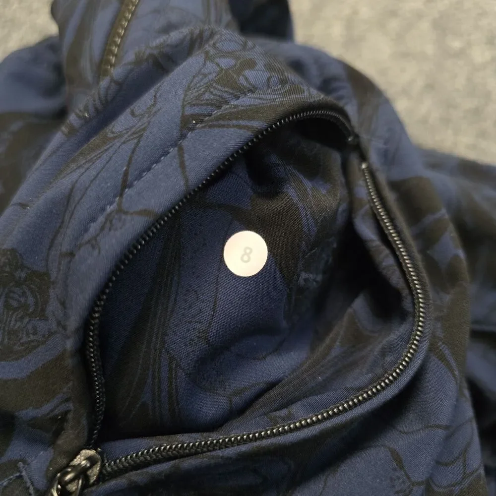 Lululemon Apres Softshell Trench Jacket Rain Coat Geometric Pattern Sz 8 Rare